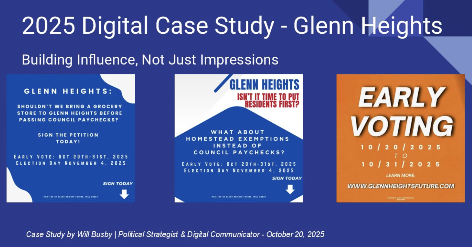 Glenn Heights Future case study screenshot