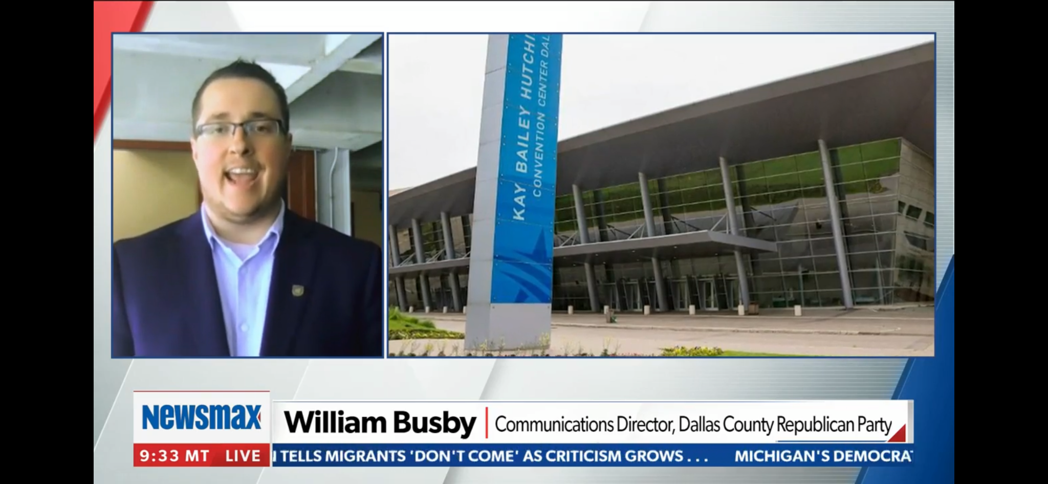 Will Busby appearing on Newsmax